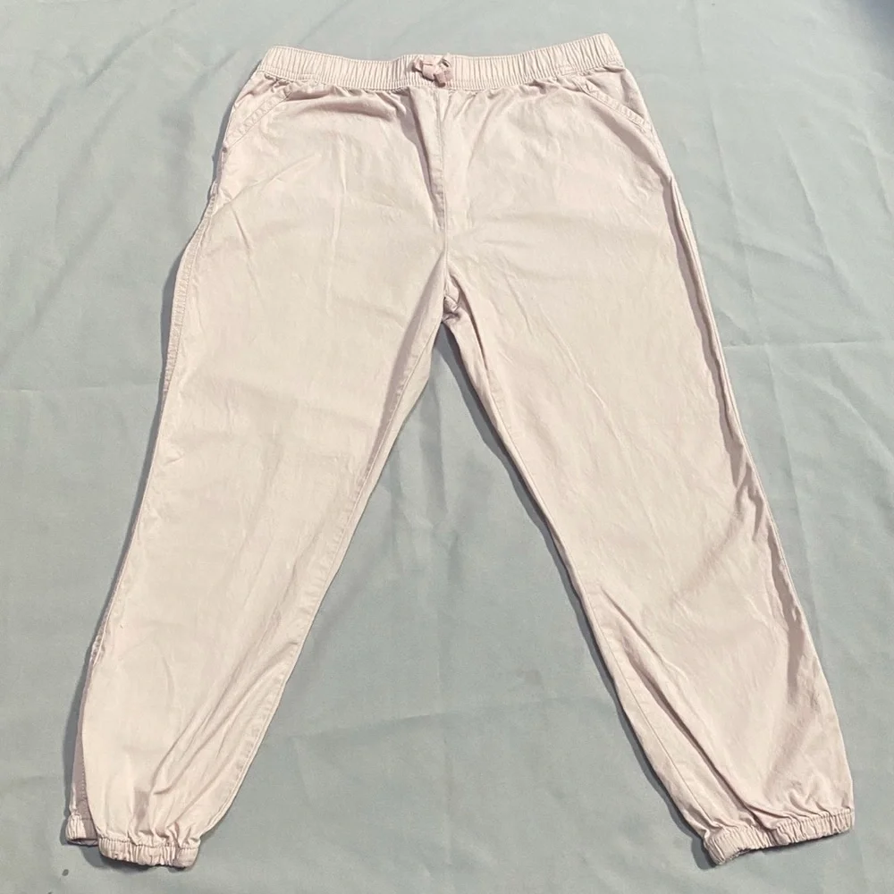 Girls Twill Jogger Pants - Pink